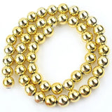Natural Stone Silver Plated Hematite Beads Round Spacer Beads 3/4/6/8/10mm