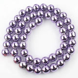 Natural Stone Silver Plated Hematite Beads Round Spacer Beads 3/4/6/8/10mm