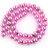 Natural Stone Silver Plated Hematite Beads Round Spacer Beads 3/4/6/8/10mm