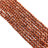 Golden Sandstone Necklace Bead 6mm Faceted Round Charms Beads