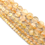 Golden Crystal Quartz and Citrine Beads 4-10mm for Jewelry Making