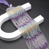 Natural Stone Gradient Faceted Loose Beads for Jewelry Making