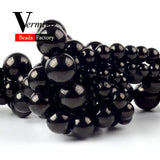 Natural Stone Shungite Round Beads for Jewelry Making 4/6/8/10/12 mm