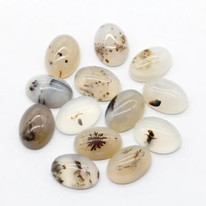 Grass Flower Agate Gemstone Convex Oval Jewelry Ring Face Pendant