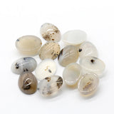 Grass Flower Agate Gemstone Convex Oval Jewelry Ring Face Pendant