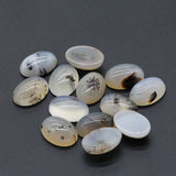 Grass Flower Agate Gemstone Convex Oval Jewelry Ring Face Pendant