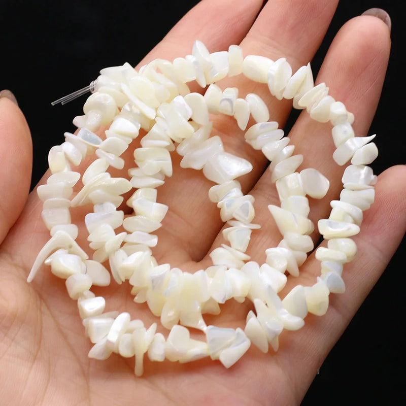 Mother of Pearl Shell Gravel Beads for Jewelry Making