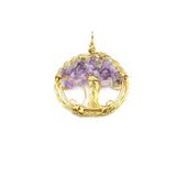 Stone Gravel Pendant Tree of Life Rose Quartz Chakra Charms DIY Necklaces