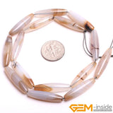Gray Leaf Agate Spacer Beads 15" Strand DIY Jewelry Gift