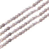 Gray Moonstone Beads Faceted 4mm Round Rondelle - Jewelry Making DIY