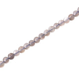 Gray Moonstone Beads Faceted 4mm Round Rondelle - Jewelry Making DIY