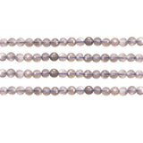 Gray Moonstone Beads Faceted 4mm Round Rondelle - Jewelry Making DIY