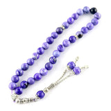 Natural Stone Agate 8-10mm Beads 33 Prayer Beads Islamic Muslim Tasbih Bracelet