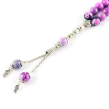 Natural Stone Agate 8-10mm Beads 33 Prayer Beads Islamic Muslim Tasbih Bracelet