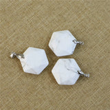 Green Agates Necklace Star of David Pattern Pendant DIY