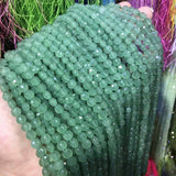 Green Aventurine Beaded Faceted Spacer Loose Beads for DIY Jewelry