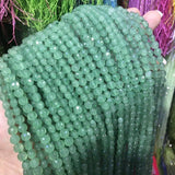 Green Aventurine Beaded Faceted Spacer Loose Beads for DIY Jewelry