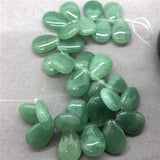Green Aventurine Flat Water Drop Shape Natural Stone