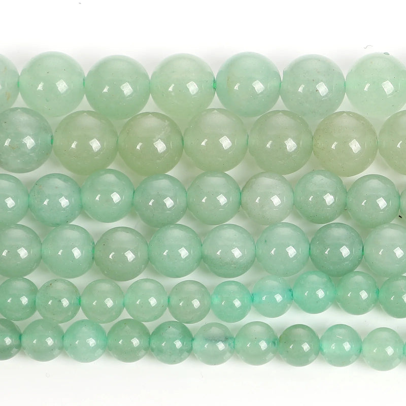 Green Aventurine Round Loose Beads for Jewelry Making DIY Bracelets Necklace