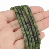 Green Canadian Jades Beads Cylinder 4x4mm Spacer Beads 15inches
