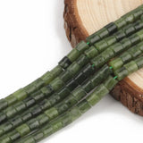 Green Canadian Jades Beads Cylinder 4x4mm Spacer Beads 15inches