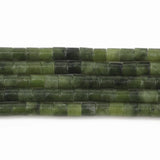 Green Canadian Jades Beads Cylinder 4x4mm Spacer Beads 15inches