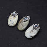 Green Hainan Pine Pendant Set with Evil Eye Quartz for Jewelry Making DIY