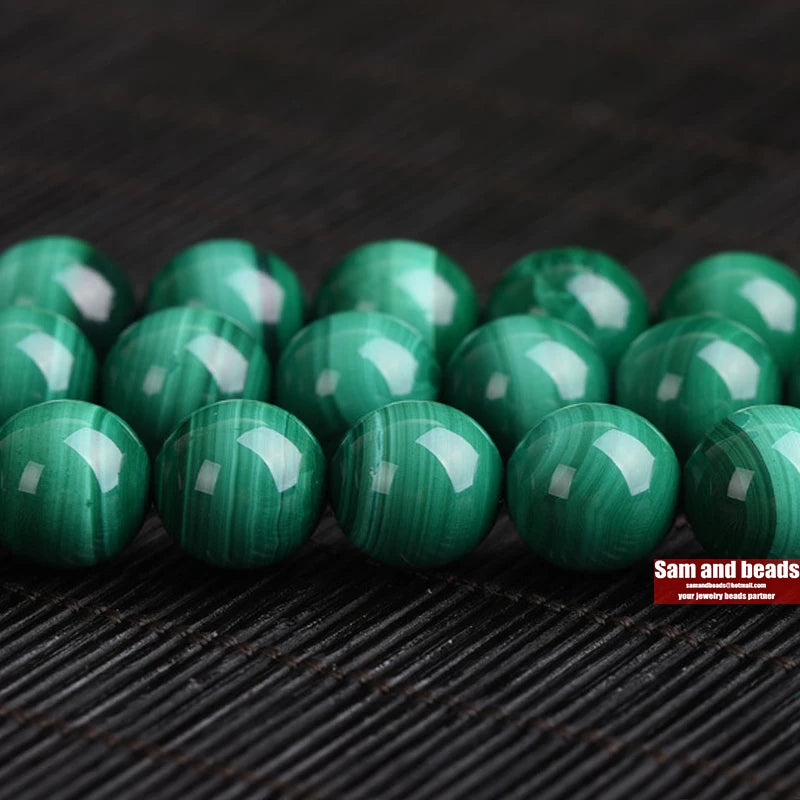 Green Malachite Beads 4 6 8 10mm Semi-precious Stone Accessories