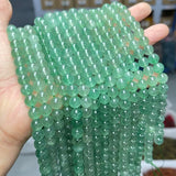 Green Strawberry Quartz Round Crystal Beads for Jewelry Making