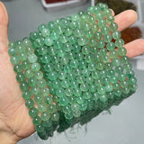 Green Strawberry Quartz Round Crystal Beads for Jewelry Making