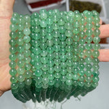 Green Strawberry Quartz Round Crystal Beads for Jewelry Making