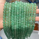 Green Strawberry Quartz Round Crystal Beads for Jewelry Making