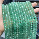 Green Strawberry Quartz Round Crystal Beads for Jewelry Making