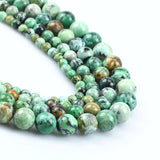 Green Variscite Beads 6-12MM Round Loose Beads 15 Inches