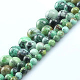 Green Variscite Beads 6-12MM Round Loose Beads 15 Inches