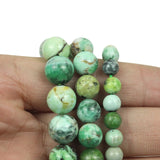 Natural Green Variscite Round Beads 6/8/10MM Strand Jewelry DIY Making