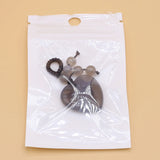 Grey Agate Heart Keychain Love Pendant Necklace Charm Jewelry 1Pc