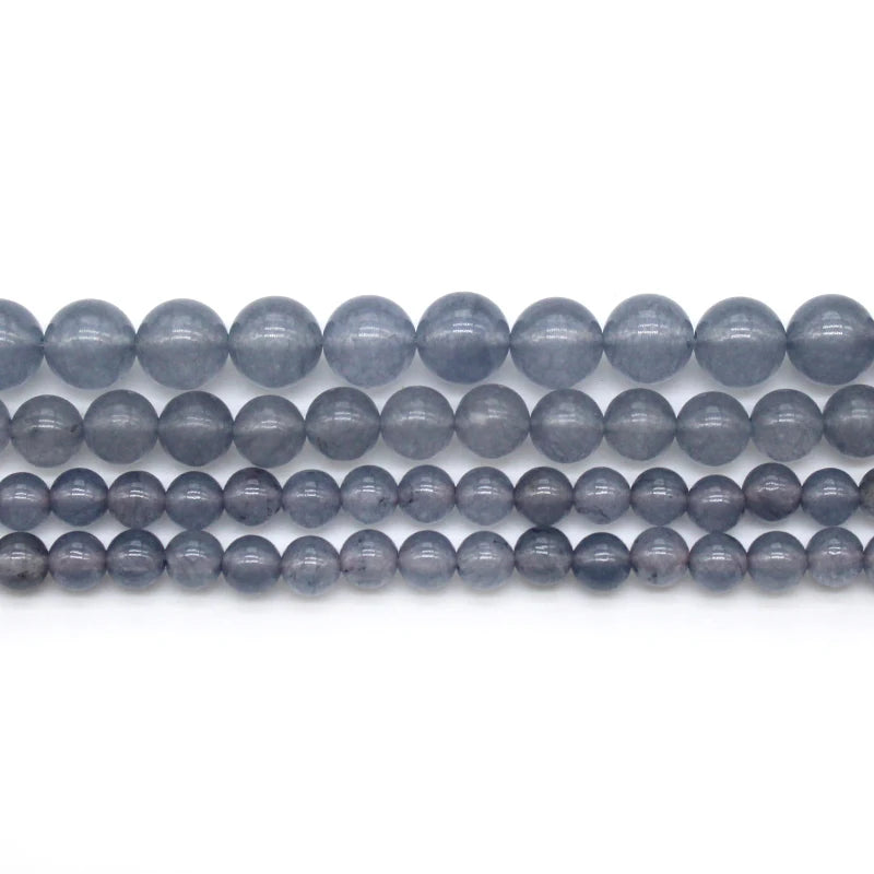 Grey Chalcedony Beads Strand 15'' 4/6/8/10/12mm