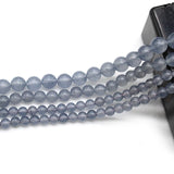 Grey Chalcedony Beads Strand 15'' 4/6/8/10/12mm