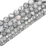Grey Map Stone Earth Charm Beads 4/6/8/10/12 MM