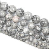Grey Map Stone Earth Charm Beads 4/6/8/10/12 MM