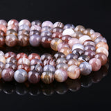 Grey Striped Agates Beading Round Loose Beads for DIY Jewelry Making
