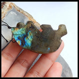 Labradorite Animal Pendant 50x27x13mm Handcarved