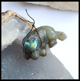 Labradorite Animal Pendant 50x27x13mm Handcarved