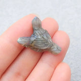 Natural Stone Labradorite Wolf Head Necklace Pendant