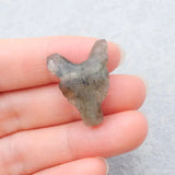 Natural Stone Labradorite Wolf Head Necklace Pendant