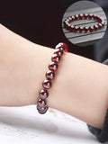 6-8mm Garnet Beads Bracelet Red Yoga Meditation Jewelry