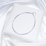 Spinel/Amethy Ketting 2.5MM 925 Sterling Silver Jewelry Choker for Femme