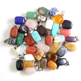 Natural Stone Healing Pendants Charms for Jewelry Making 50pcs/lot