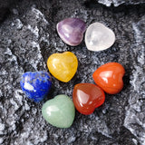 Natural Stone Heart 10*15mm Lapis Lazuli Amethyst Yoga Chakra Healing Stone